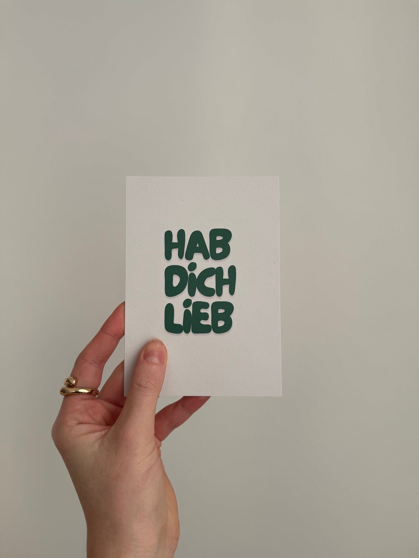Postkarte “hab dich lieb“